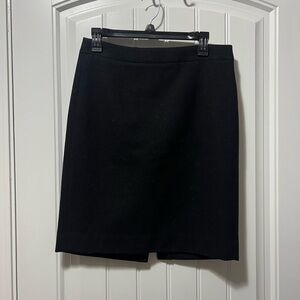 J.Crew Elegant Black Wool Pencil Skirt